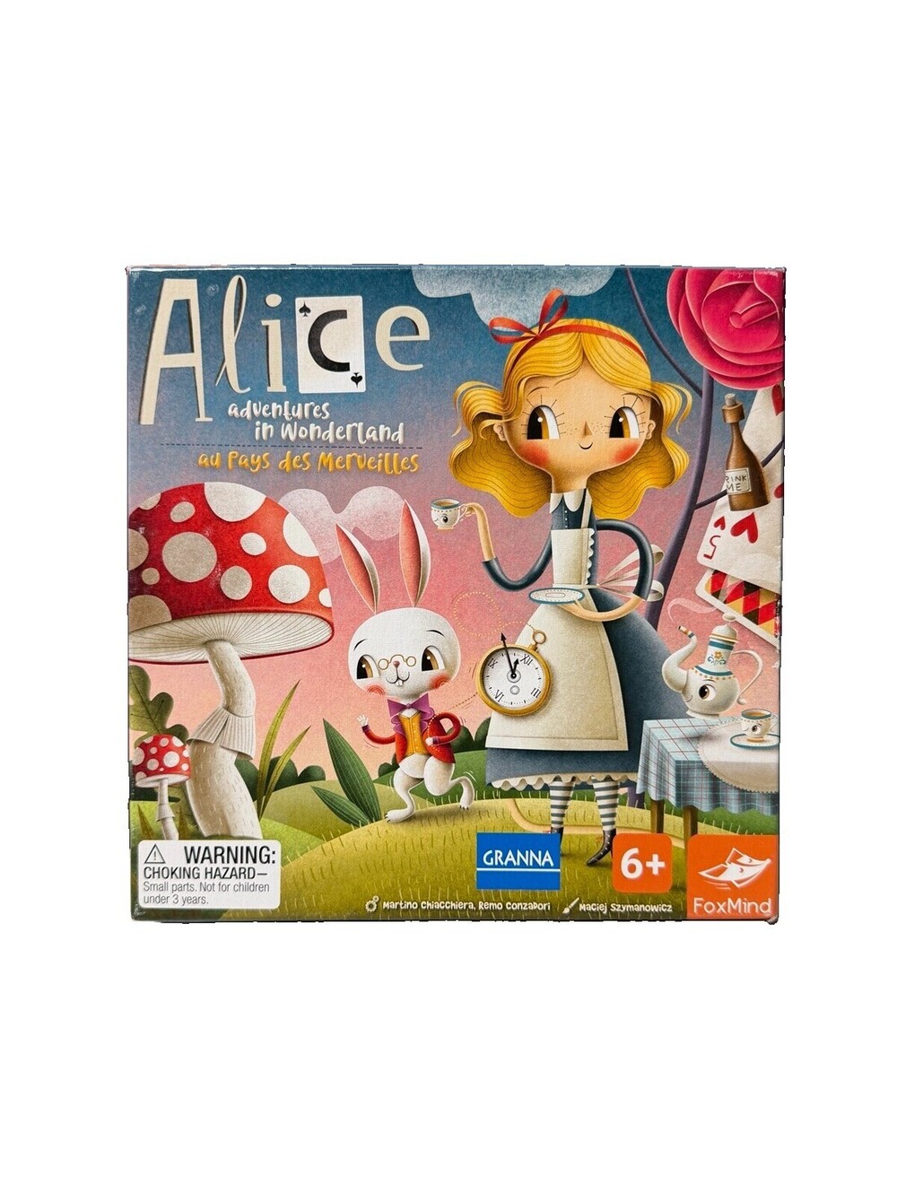 Alice's Adventures in Wonderland Open Box Unpunched/Never Played FoxMind Granna